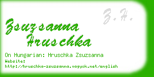 zsuzsanna hruschka business card